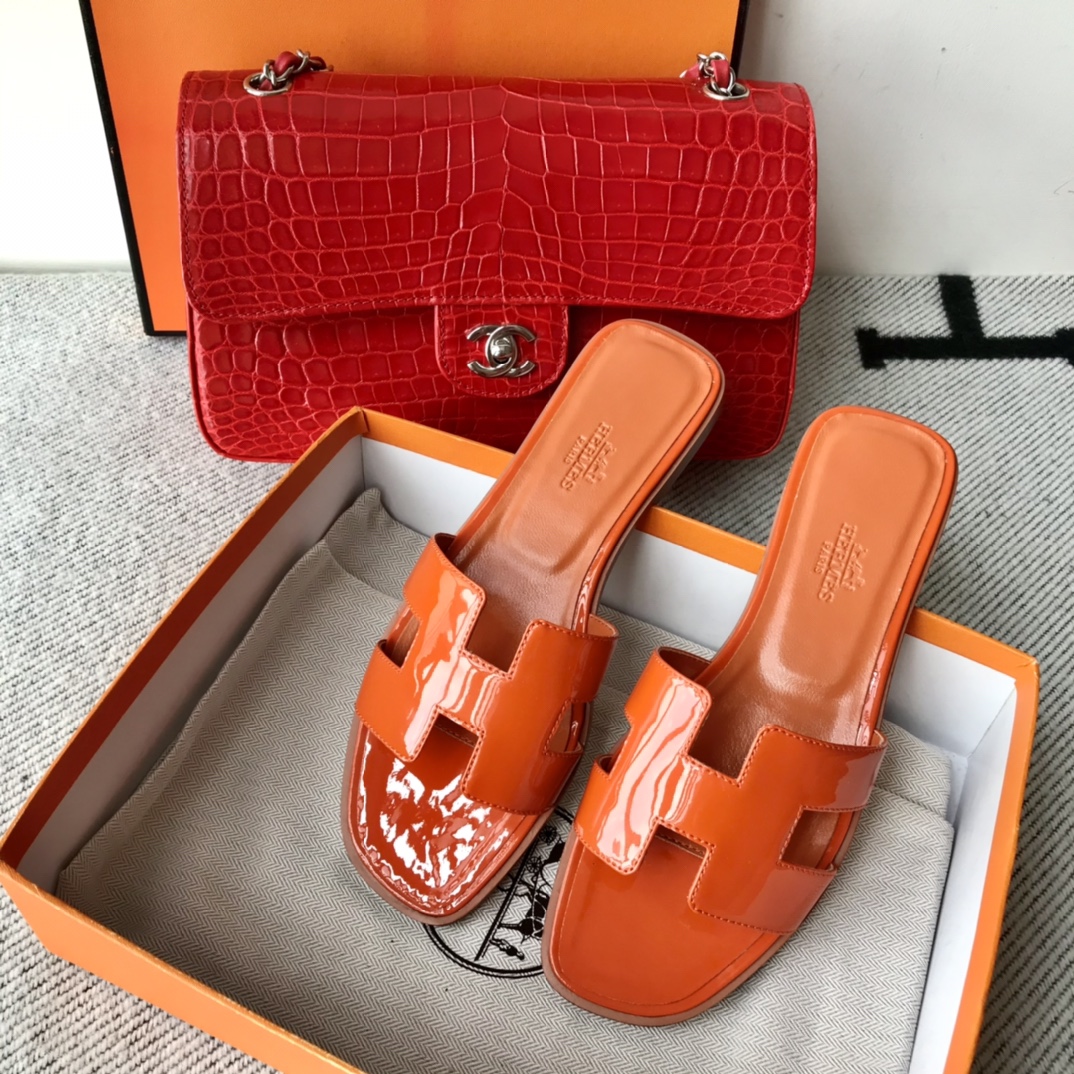 에르메스 올수공 오란 슬리퍼 샌들 페이던트 28